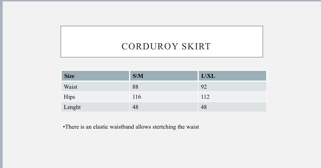 Corduroy Skirt