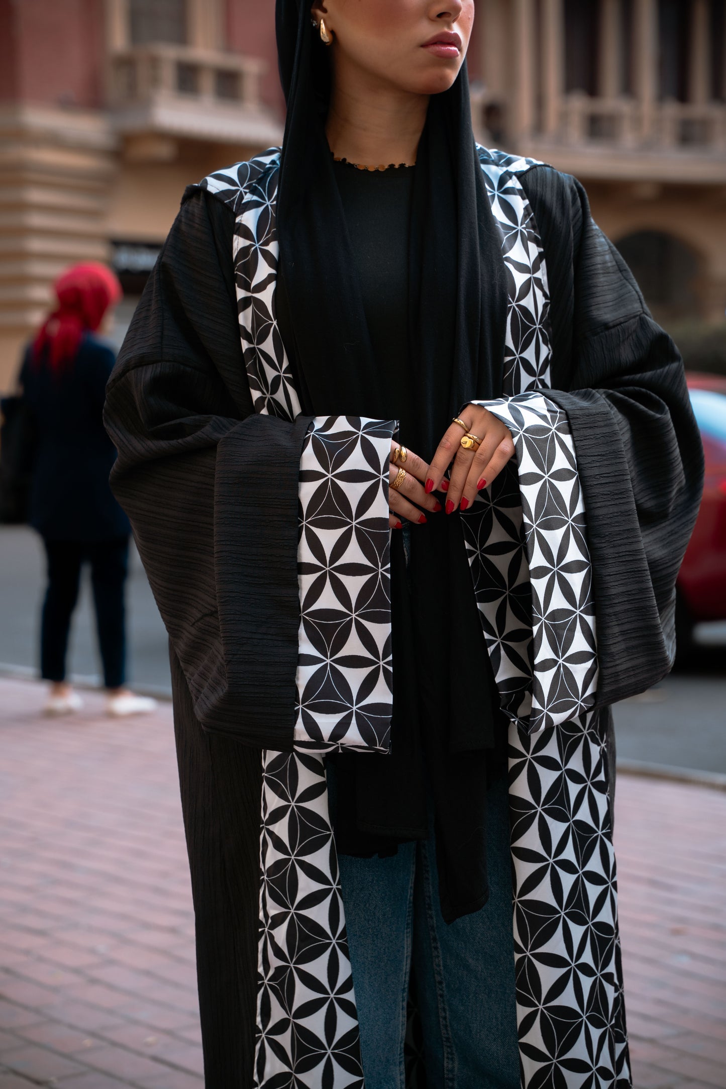 Black Yin-Yang Kimono