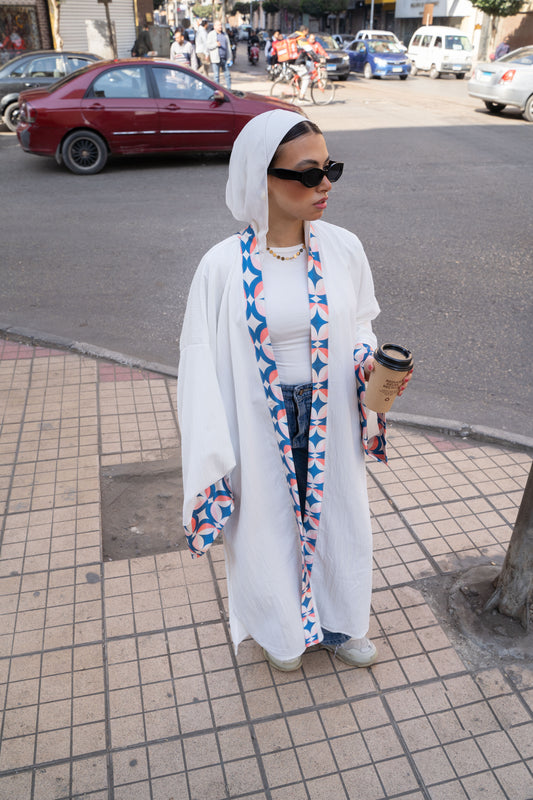 White Retro Kimono