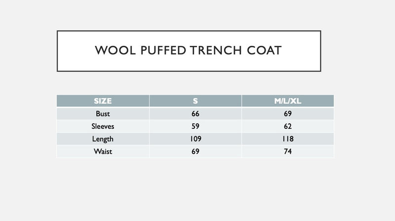 Wool Puffed Trench Coat (10% OFF on Pre-Orders)