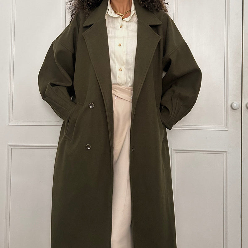 Wool Puffed Trench Coat (10% OFF on Pre-Orders)